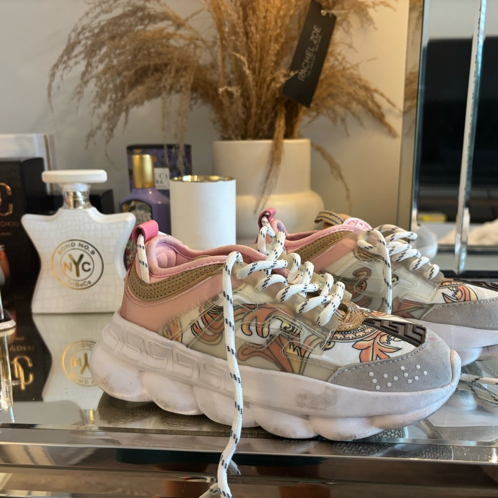 Versace White Sneakers with Iconic Medusa Detail - Picture 2 of 5